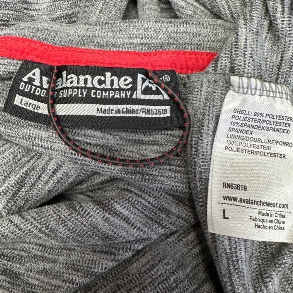 Avalanche Outdoor Supply Co Mens Large Gray Space Dye Long Sleeve Performance T - Picture 3 of 6